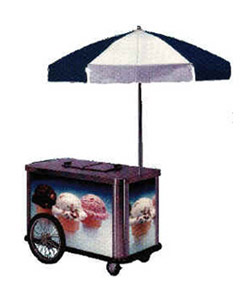 330PC Ice Cream Push Cart